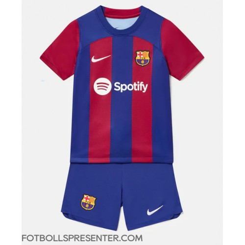 Barcelona Hemmatröja Barn 2023-24 Kortärmad (+ korta byxor)
